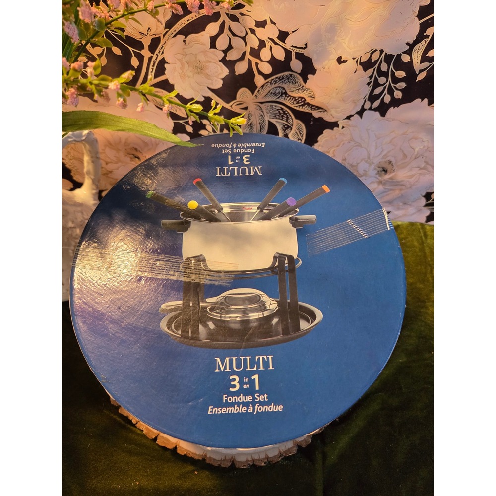 😎Trudeau Multi 3 in 1 Fondue Set 12 Piece Stainless‎ Steel Stoneware 0825962 - Picture 2 of 9